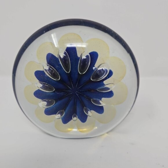 Vintage 1997 Robert Eikholt Studio Art Glass Paperweight Amenone Jellyfish 4.5" - Picture 5 of 5